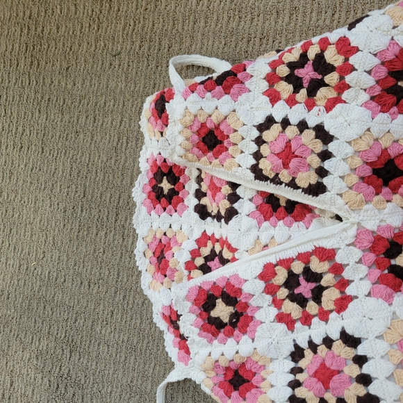 Handmade Crochet Dress - Pink and Black - Picture 2 of 13